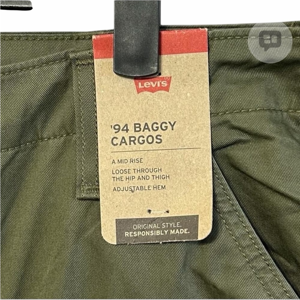 Levi's '94 Baggy Cargo Pants New Women's‎ Sz 25 x 30 Khaki Green Utility Skater - Picture 6 of 8